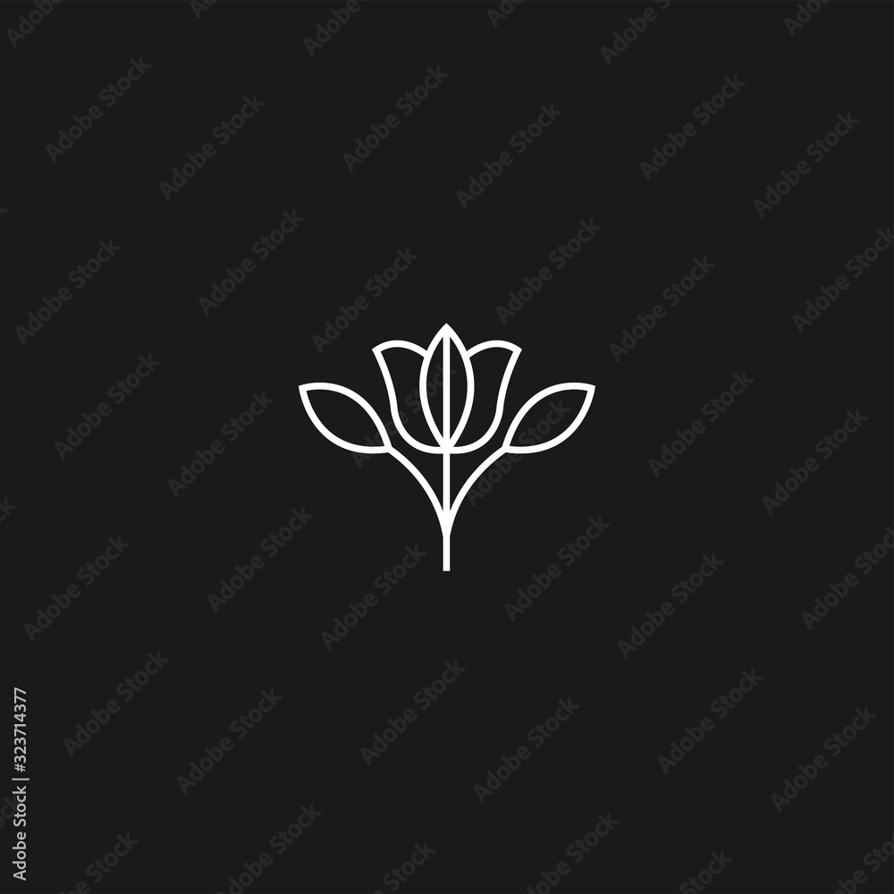 Tulip logo Icon template design in Vector illustration .