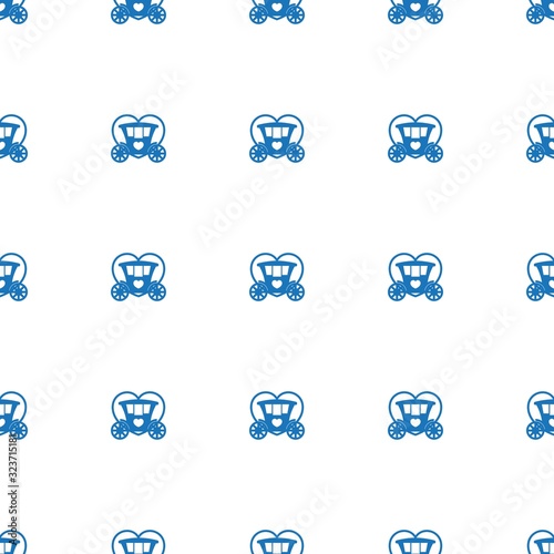 Brougham icon pattern seamless isolated on white background. Editable filled Brougham icon. Brougham icon pattern for web and mobile.