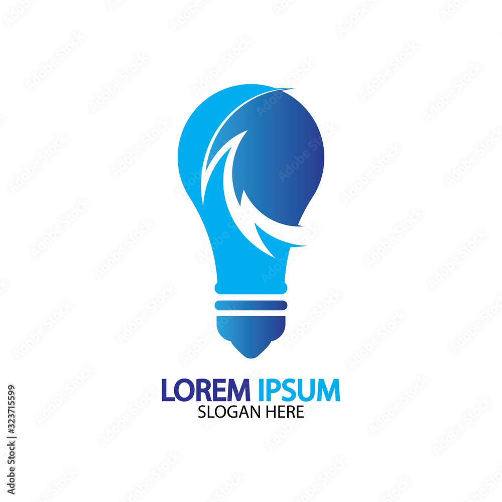 Bulb energy thunder bolt concept logo icon vector template Bulb energy thunder bolt concept logo icon vector template