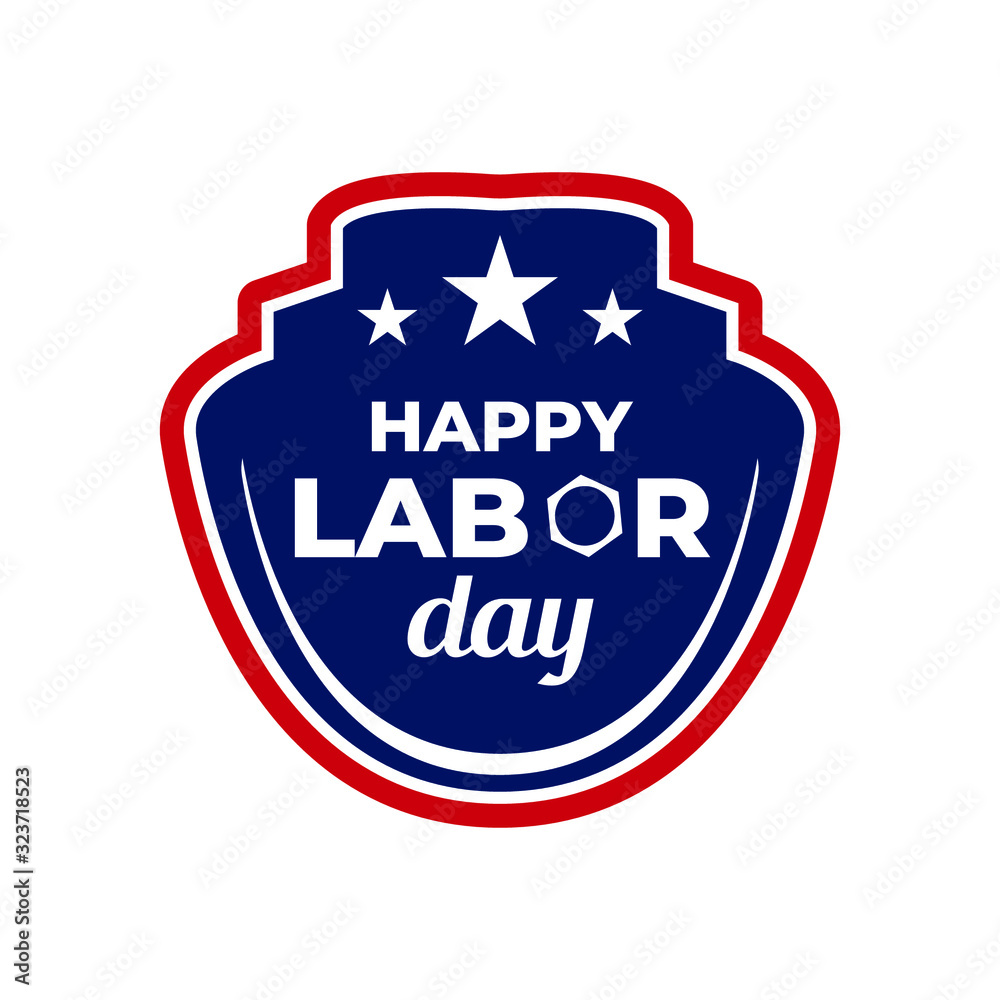 vector illustration, logo, badge, sticker for United States Labor Day