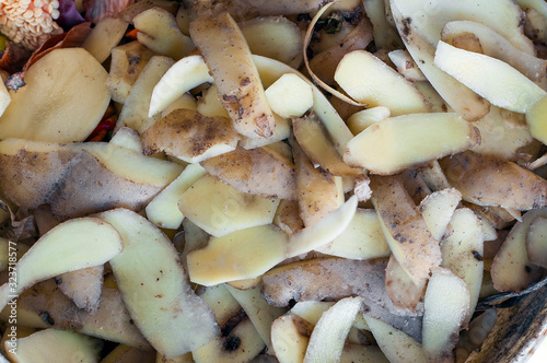 Natural background of potato peelings