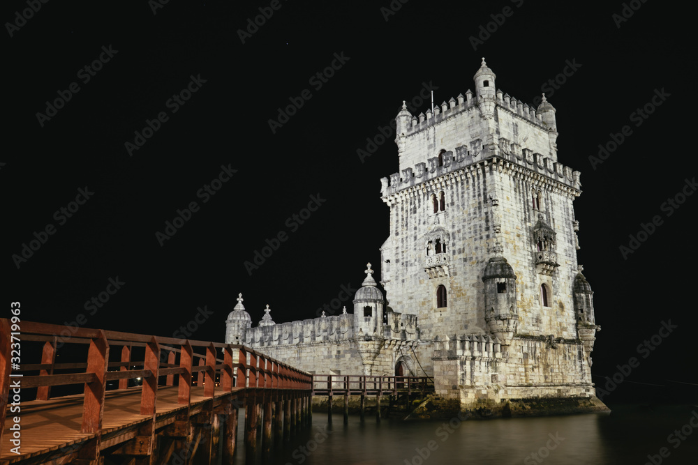The historicTower of Belem, or Belem Tower, Lisbon