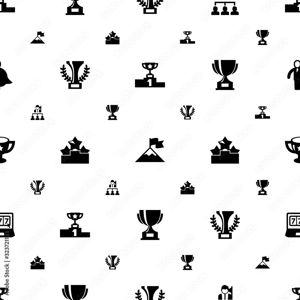 victory icons pattern seamless. Included editable filled competition, attainment, Leadership, champion, Ranking, reward, award, online casino icons. victory icons for web and mobile.