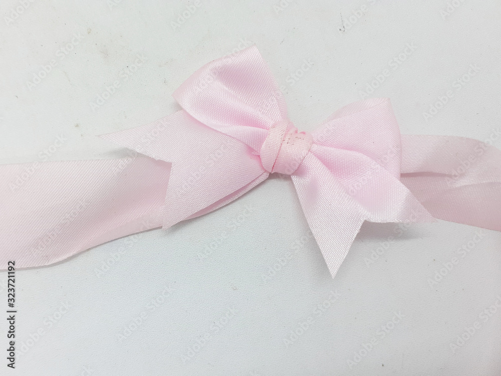 Beautiful Pink Ribbon in White Isolated Background Beautiful Pink Ribbon in White Isolated Background