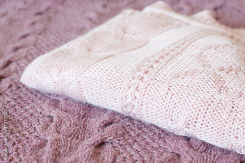 Pink and purple lady's knitwear, soft woolen knitted sweaters 
