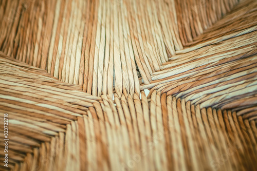 Detail of a woven furniture with guano(Palm tree leaves) 