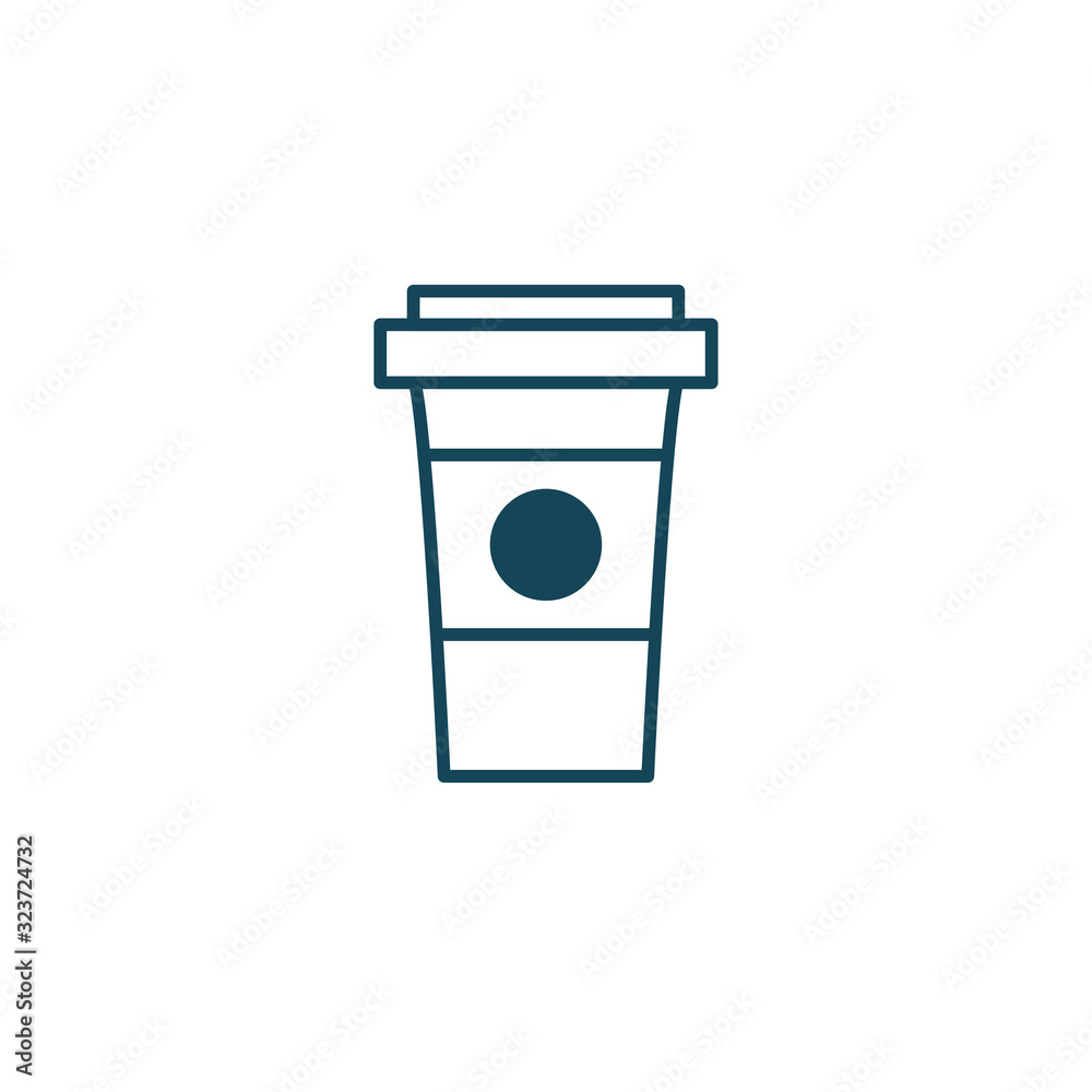 Isolated coffee mug line style icon vector design Isolated coffee mug line style icon vector design