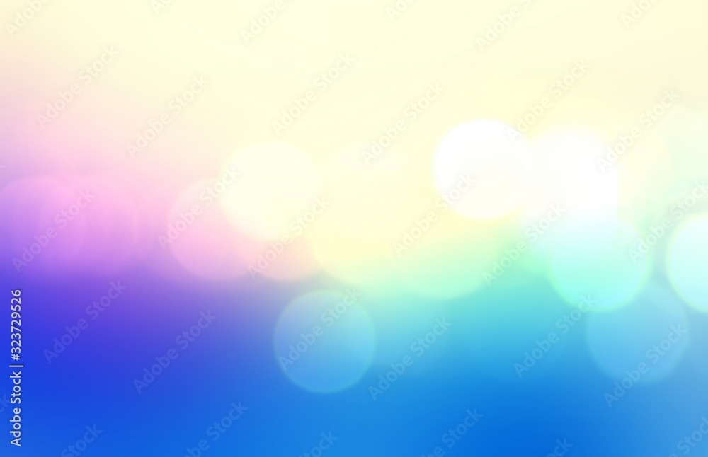Bright bokeh abstract pattern. Colorful glare blurred texture. Blue lilac yellow vivid gradient background. Bright bokeh abstract pattern. Colorful glare blurred texture. Blue lilac yellow vivid gradient background.