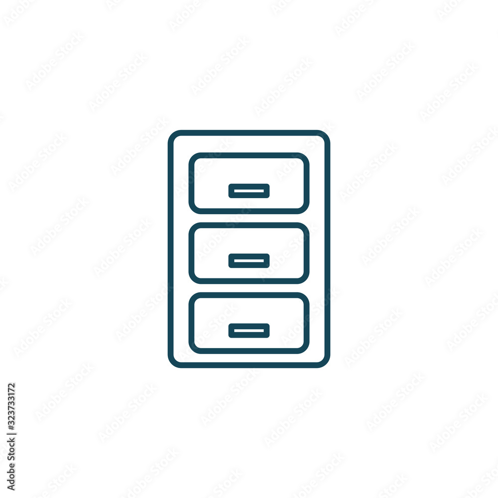 Isolated office files furniture line style icon vector design Isolated office files furniture line style icon vector design