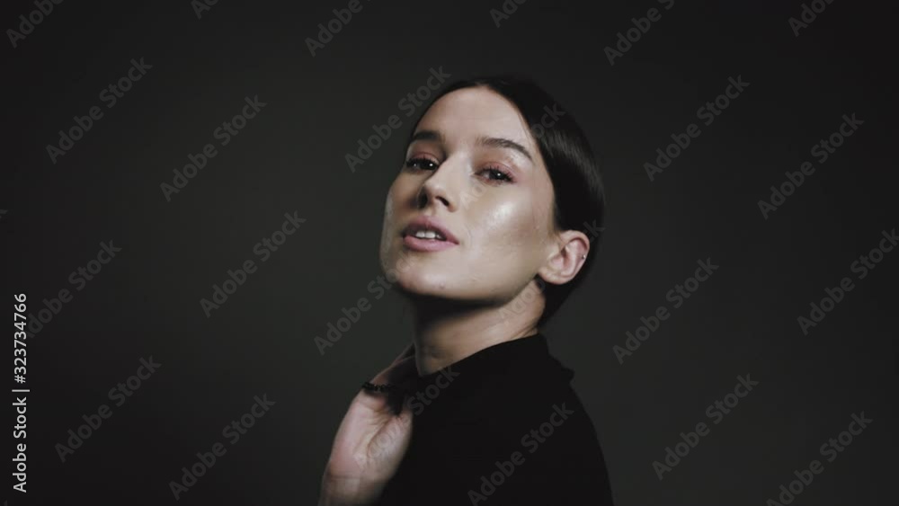video portrait of a beautifull brunette girl video portrait of a beautifull brunette girl