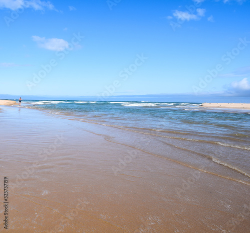 Where the lagoon meets the sea, Klein Brakrivier on the famous Garden Route, Western Cape, South Africa
