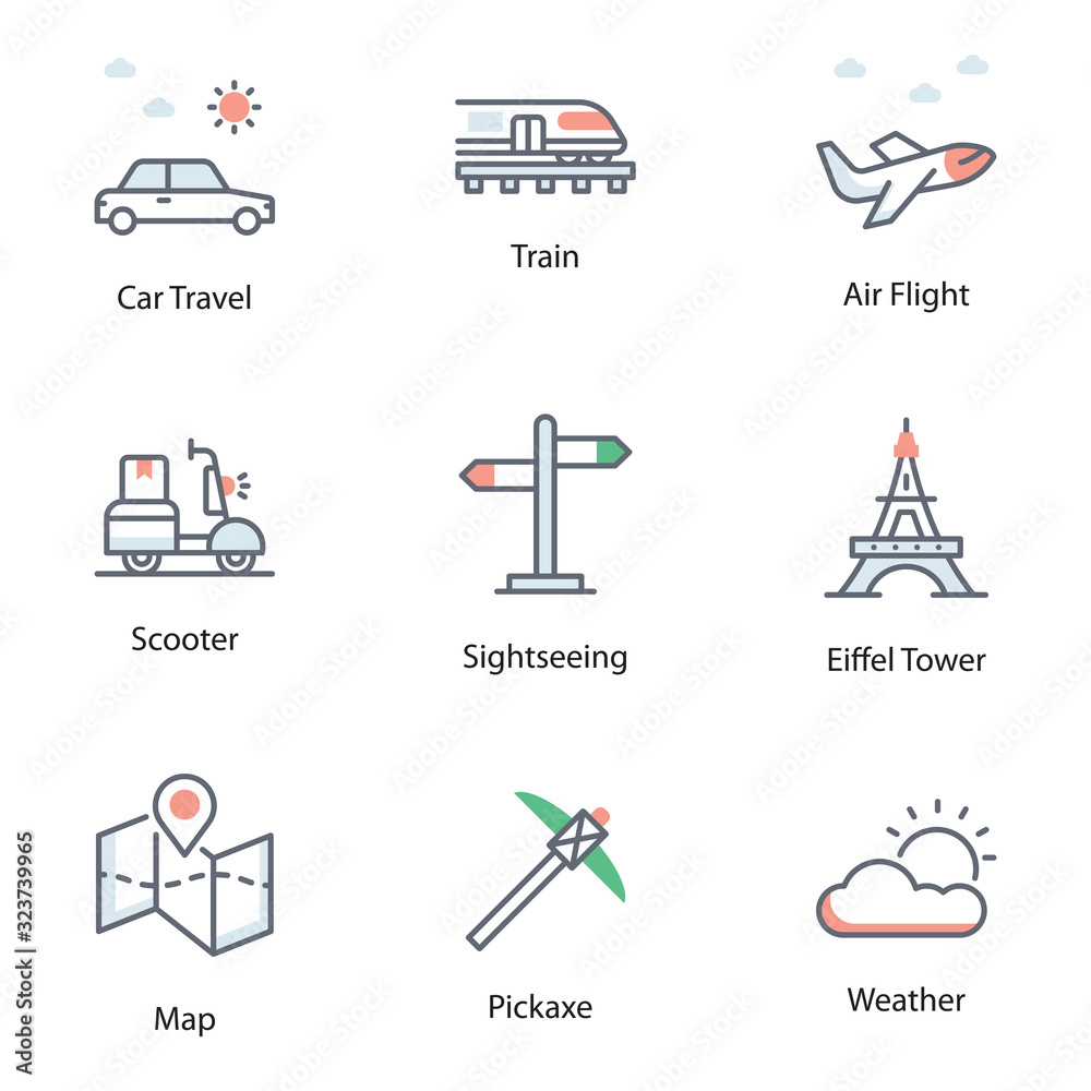 Holidays Flat Icons Vector Pack Holidays Flat Icons Vector Pack