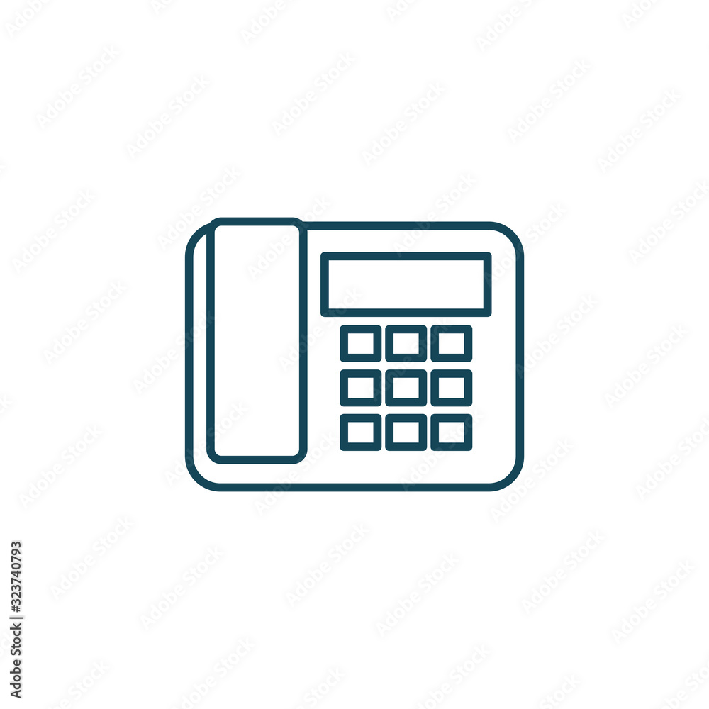 Isolated phone line style icon vector design Isolated phone line style icon vector design