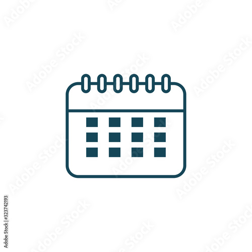 Isolated calendar line style icon vector design