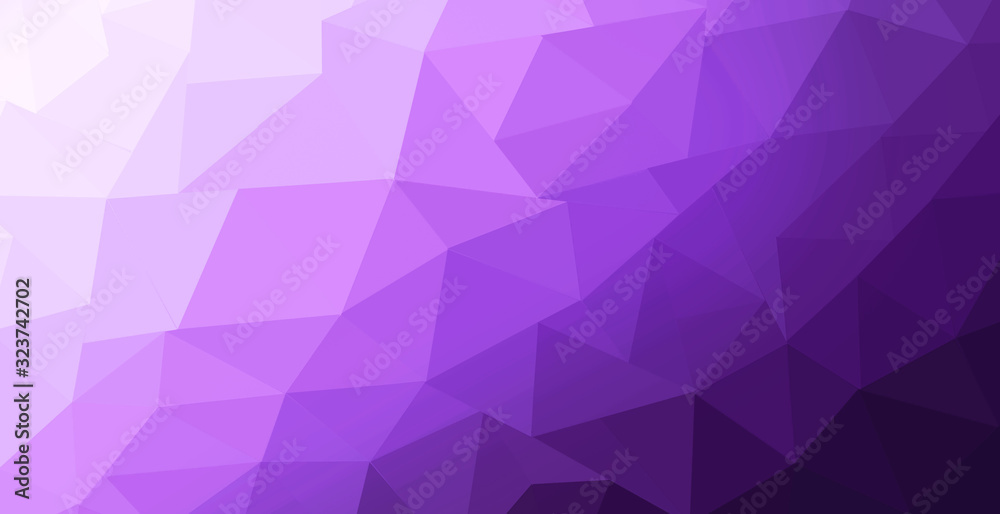 An abstract purple and pink triangle-shaped background with space for text