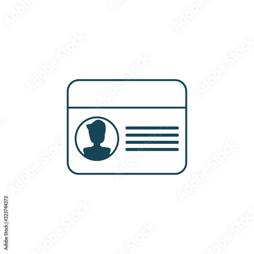 Isolated id card icon vector design