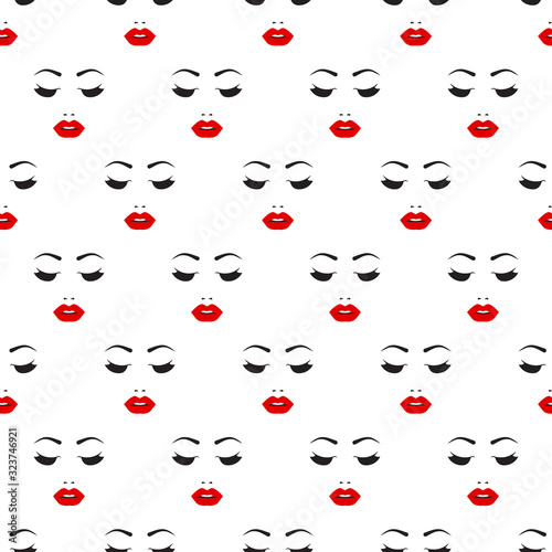 Fototapeta pattern with female face