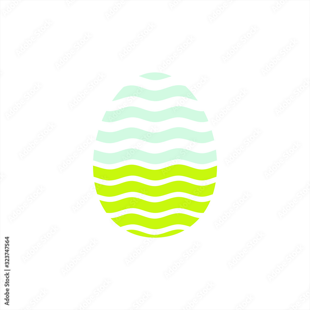 horizontal striped easter egg isolated on white background horizontal striped easter egg isolated on white background