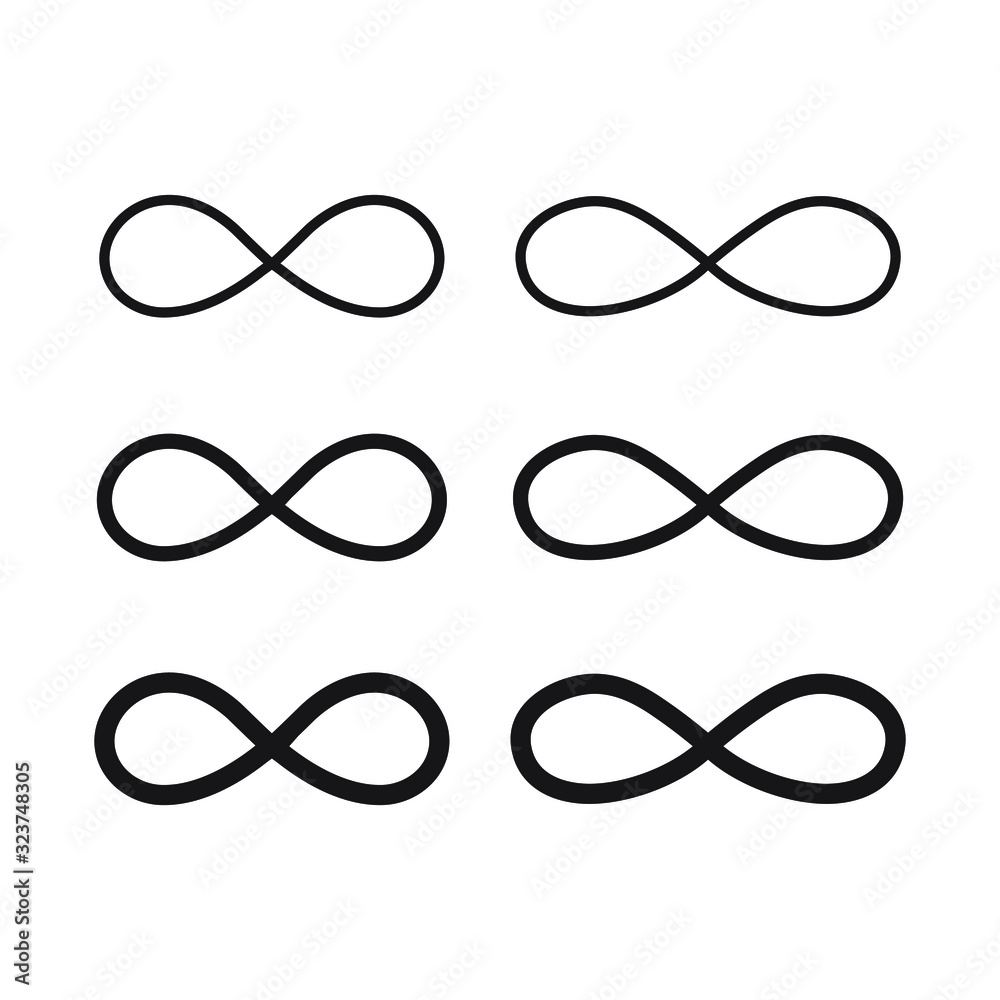 Hand drawn infinity symbol, sign doodle icon. Stock Vector | Adobe Stock