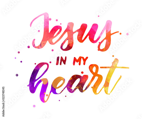 Jesus in my heart lettering