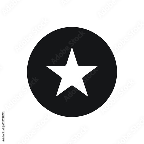 star vector icon on black background
