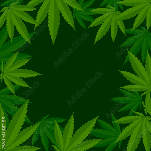 Obraz na płótnie Marihuana, konopie indyjskie - tło w salonie