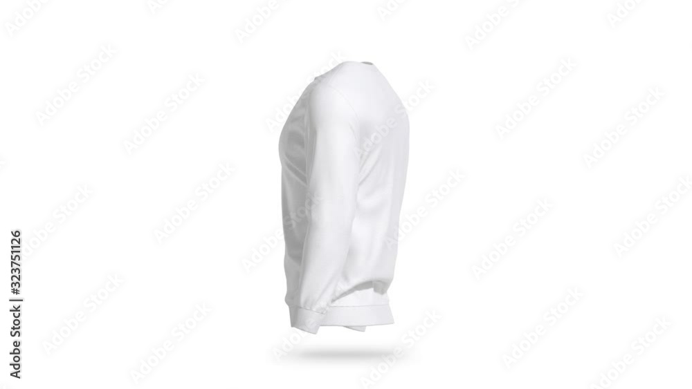 Blank white sweatshirt mock up, looped rotation