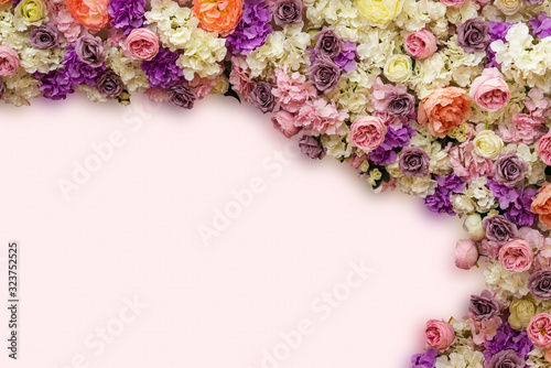 Template with flowers. You can insert your text in the free space.
