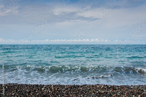 black sea waves at Batumi beach