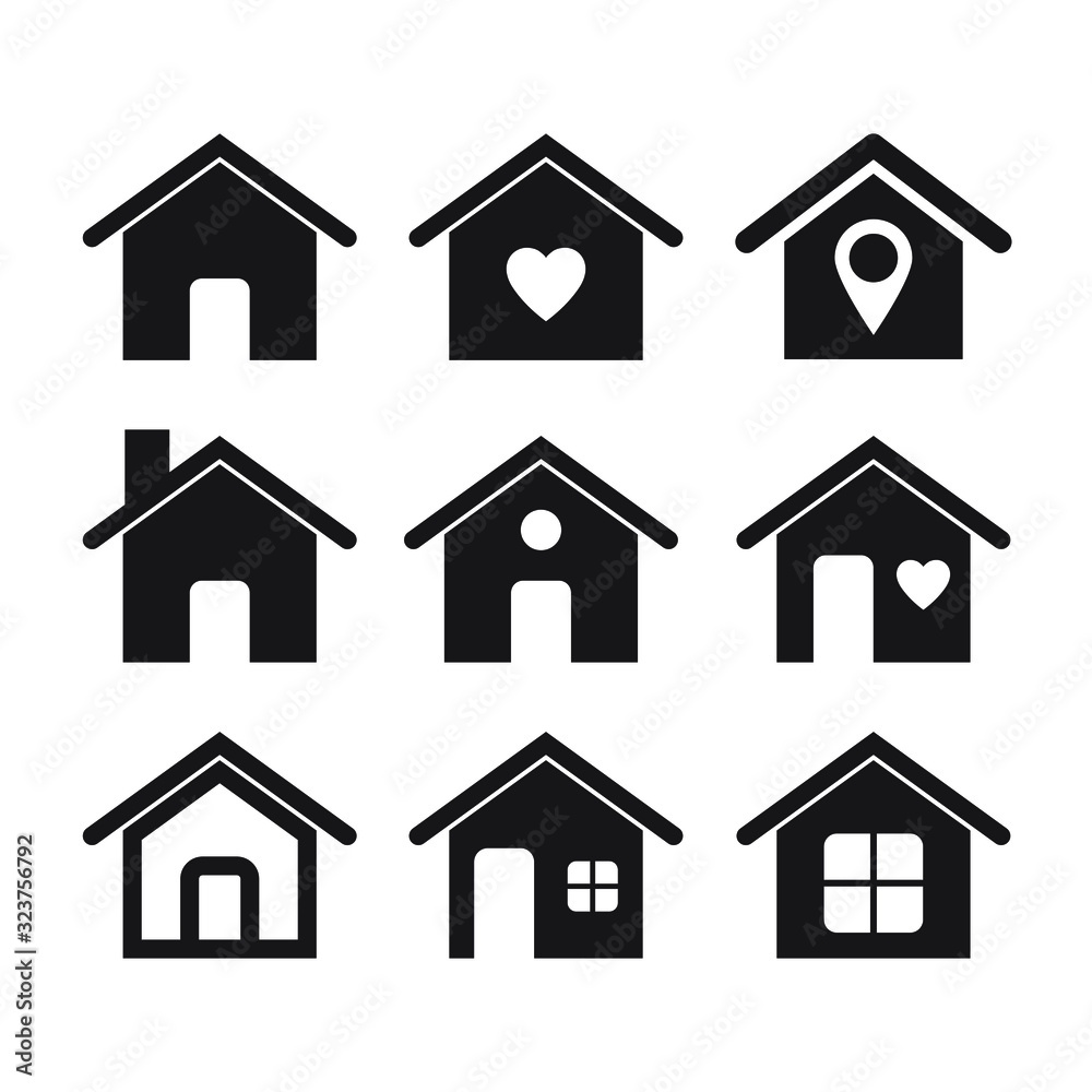 Home icon, vector illustration isolated Home icon, vector illustration isolated