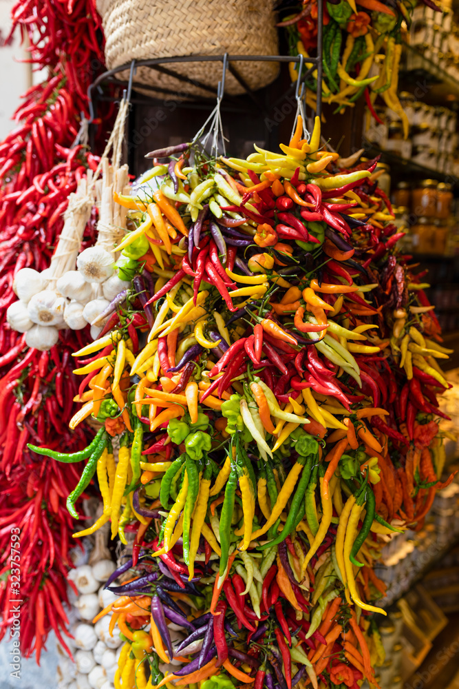 Naklejka premium January 14, 2020, Fresh, diverse food market in Hanoi Vietnam