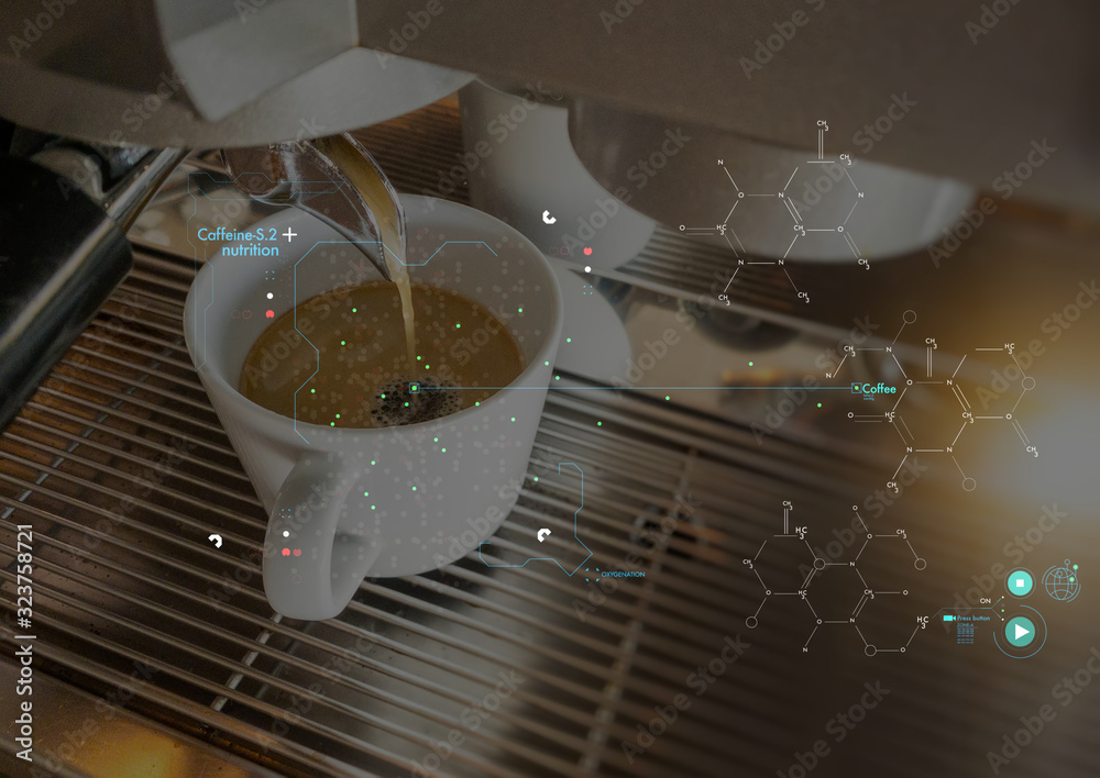 Scanning Ui for espresso pouring from coffee machine by Professional