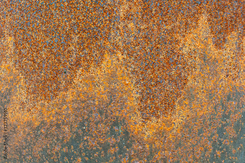 Rusty metal surface texture closeup photo. Abstract background. Corrosion of metal.