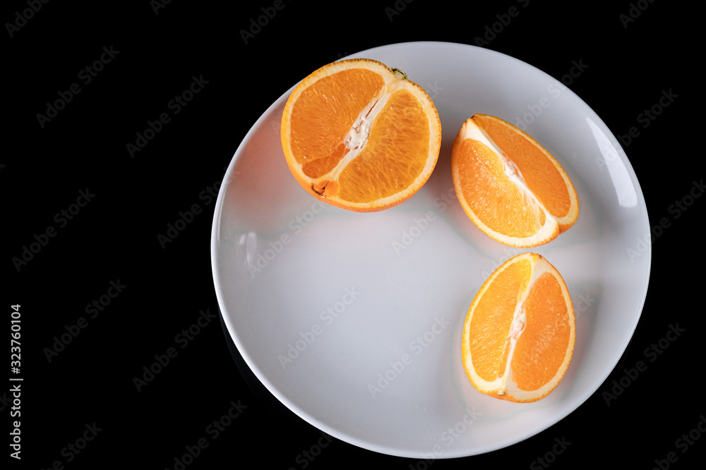 Ripe orange isolated on black background Clipping Path Ripe orange isolated on black background Clipping Path