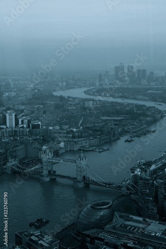 city view london skyscraper blue hour