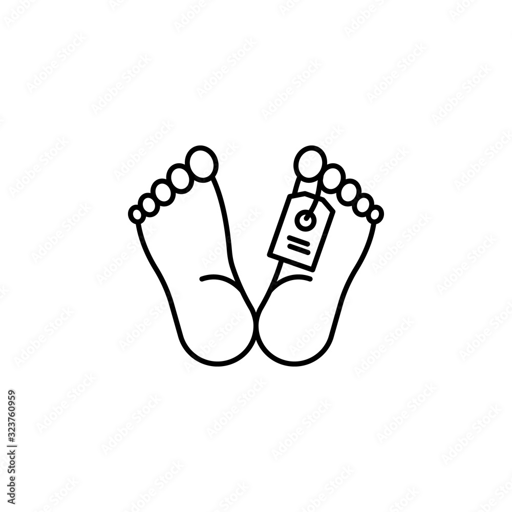 dead line illustration icon on white background dead line illustration icon on white background