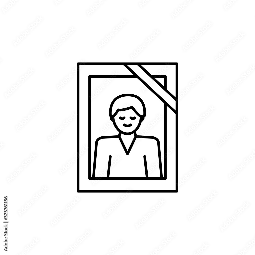 picture line illustration icon on white background picture line illustration icon on white background