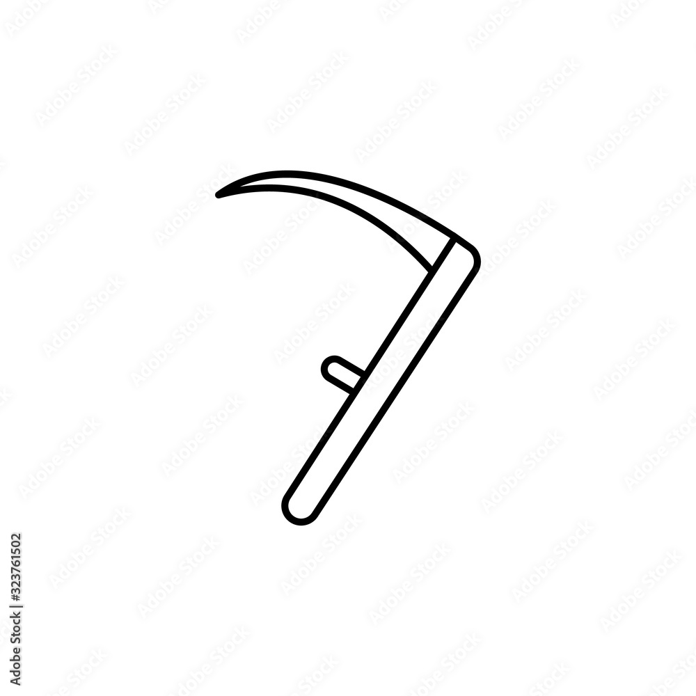 Obraz premium reaper line illustration icon on white background