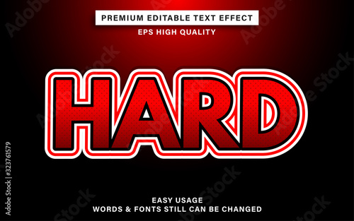Hard text effect