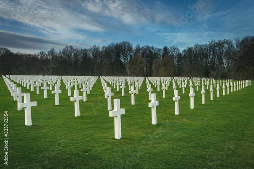 American military World War Two Cemetery  Ardennes  Belgium. 15 februari 2020.