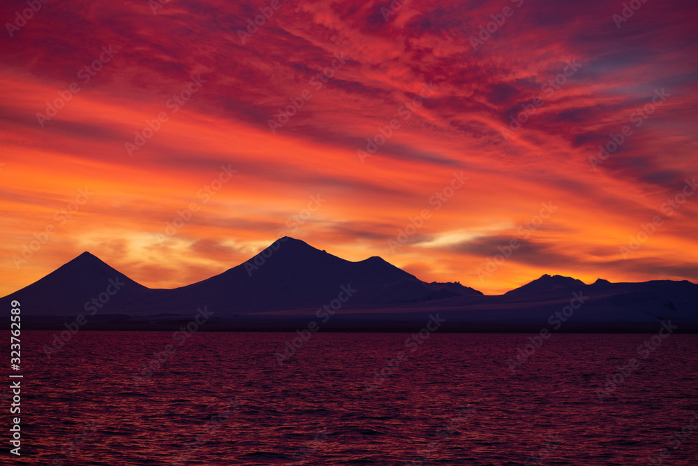 Sunrise and mountains Sunrise and mountains