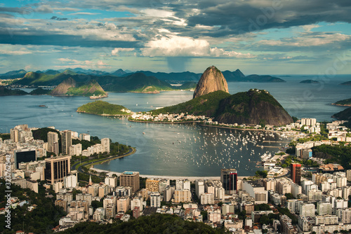 Famous View of Rio de Janeiro With the Sugarloaf Mountain, Botafogo Beach, Guanabara Bay