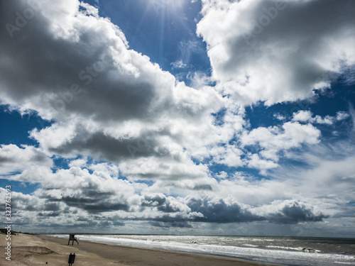 Playa nublada en Valeria del Mar photo
