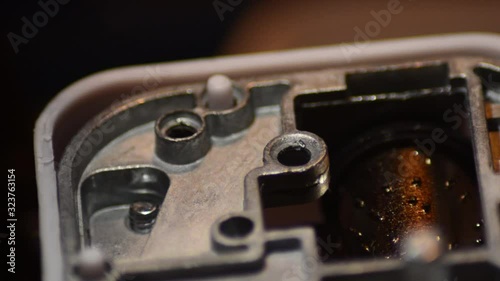 Wallpaper Mural Macro of the inside of a vintage music box. the drum spins and the tiny teeth pluck the comb to play notes Torontodigital.ca