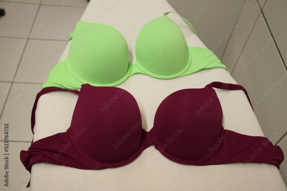 Light green and dark pink push up bras Light green and dark pink push up bras