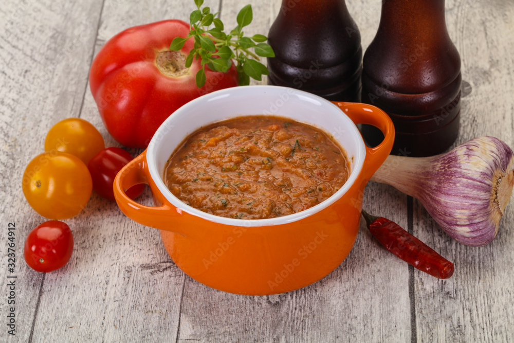 Famous Spanish gazpacho tomato soup Famous Spanish gazpacho tomato soup
