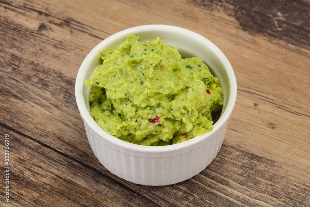 Avocado guacamole sauce with chili pepper Avocado guacamole sauce with chili pepper