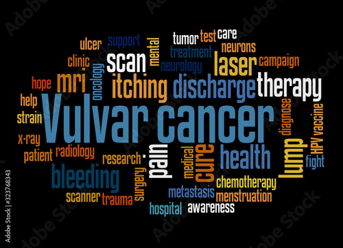 Vulvar cancer word cloud concept 3