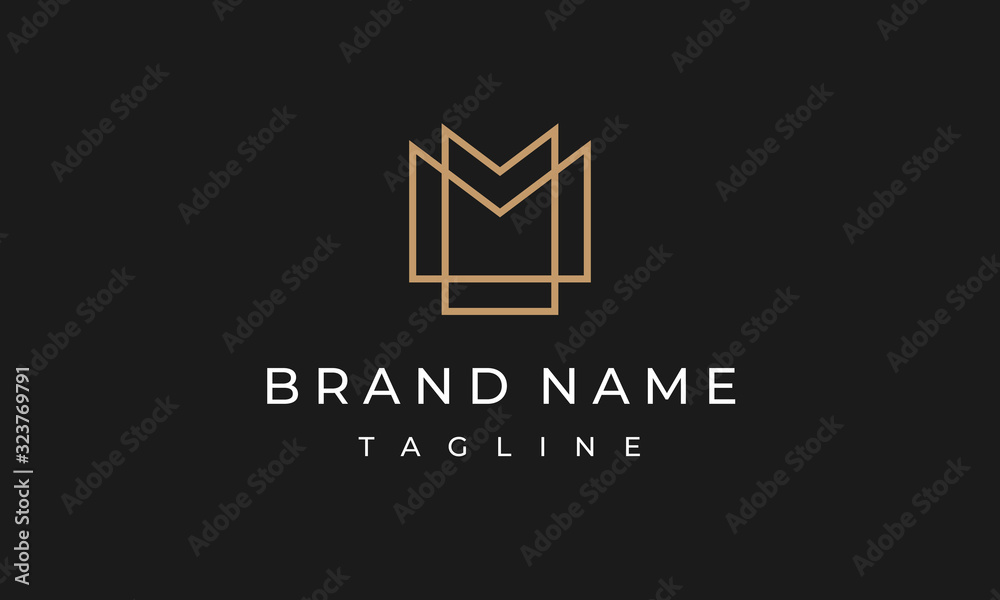 Premium Vector  Letter mm logo monogram double m logo vector