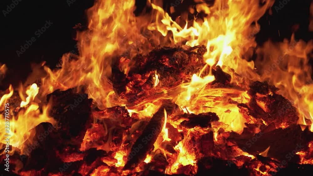 Fire flames burning bright at night Fire flames burning bright at night